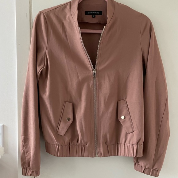 Blush coloured bomber jacket - Picture 1 of 4